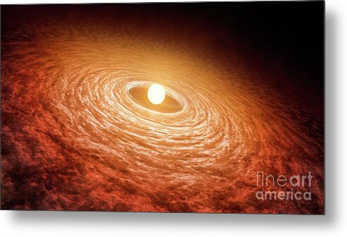 Star Metal Print featuring the photograph Fu Orionis Variable Star by Nasa/jpl-caltech/t. Pyle (ipac)/science Photo Library