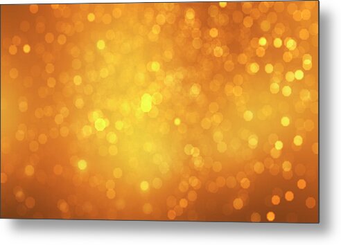 Particle Metal Print featuring the photograph Gold Sparks by Brainmaster