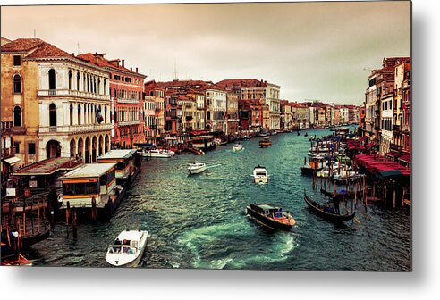 Side By Side Metal Print featuring the photograph Grand Canal by Gomaba