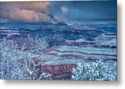 Grand Canyon Metal Print featuring the photograph Grand Canyon In Winter by Ning Lin