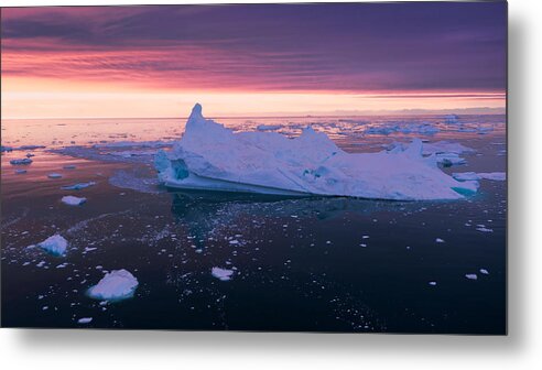 Iceberg Metal Print featuring the photograph Iceberg by Haim Rosenfeld