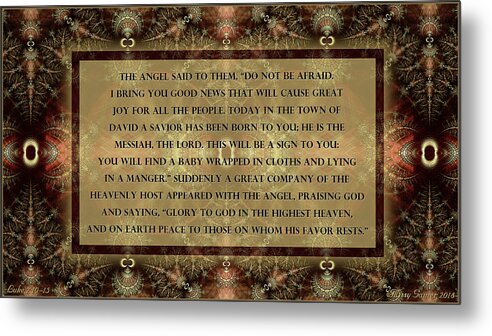  Metal Print featuring the digital art In a Manger by Missy Gainer