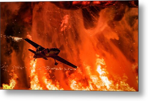 Fire Metal Print featuring the photograph Into The Fire by Piotr Wrobel