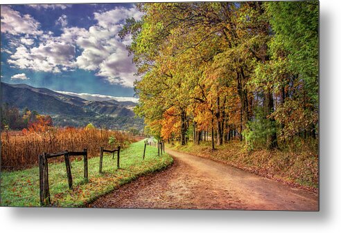 Cades Cove Metal Print featuring the photograph It's Finally Fall by Marcy Wielfaert