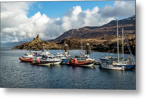 Isle Of Skye Metal Print featuring the photograph Kyleakin Harbor, Isle of Skye by Holly Ross