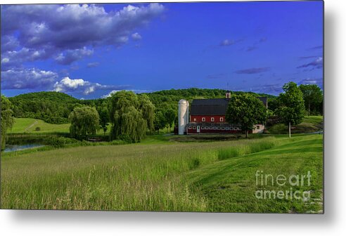 Vermont Metal Print featuring the photograph Late afternoon on the farm. by Scenic Vermont Photography