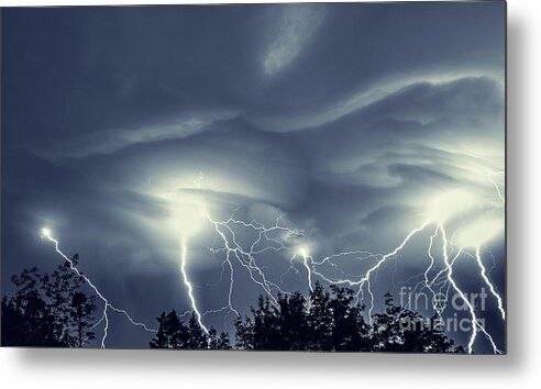 Thunderstorm Metal Print featuring the photograph Light Up The Night by Shaunl