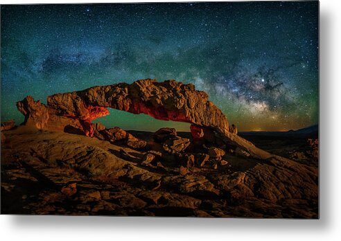 Milky Way Metal Print featuring the photograph Milky Way Arch in Escalante by Michael Ash