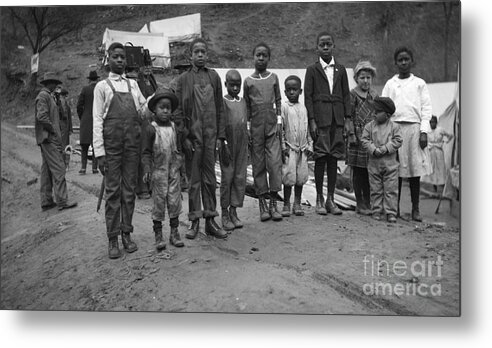 Miner Metal Print featuring the photograph Miners Children In Pose For Picture by Bettmann