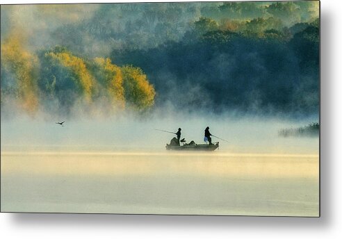 Morning Metal Print featuring the photograph Morning Fishing by Eric Zhang