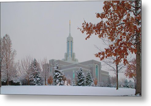 Temple Metal Print featuring the photograph Mt. Timpanogos Temple by Nathan Abbott