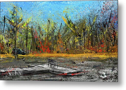Jeep Art Metal Print featuring the painting Off- Road Leisure by Lourry Legarde