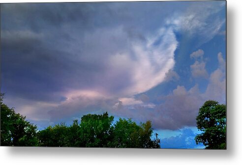 Weather Metal Print featuring the photograph Perfectly Pink and Purple Sky by Ally White