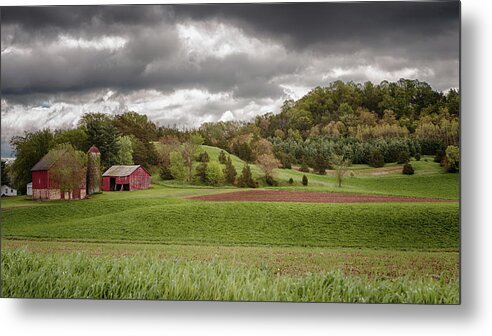 Barn Metal Print featuring the photograph Rains Coming by Susan Rissi Tregoning