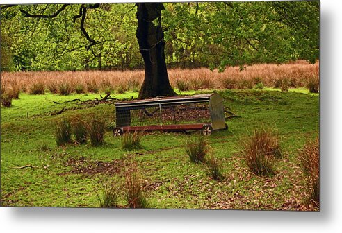 Rivington Metal Print featuring the photograph RIVINGTON. Terraced Gardens. Feeding Trough. by Lachlan Main