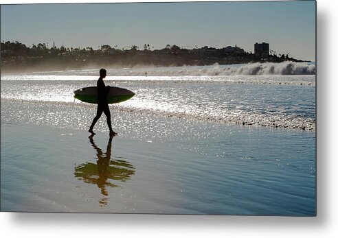 California Metal Print featuring the photograph Silver Sun Surfer by Local Snaps Photography