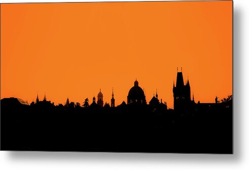 Clear Sky Metal Print featuring the photograph Skyline Over Charles Bridge, Prague by Alexandre Fp