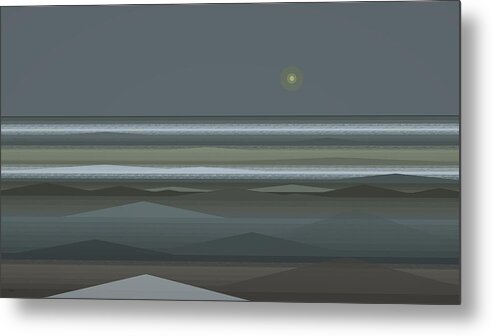 Stormy Sea Metal Print featuring the digital art Stormy Sea by Val Arie