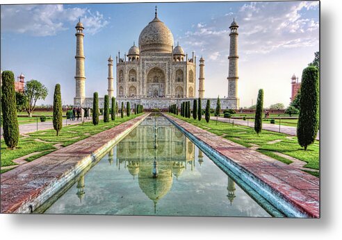 Outdoors Metal Print featuring the photograph Taj Mahal by © Razvan Ciuca