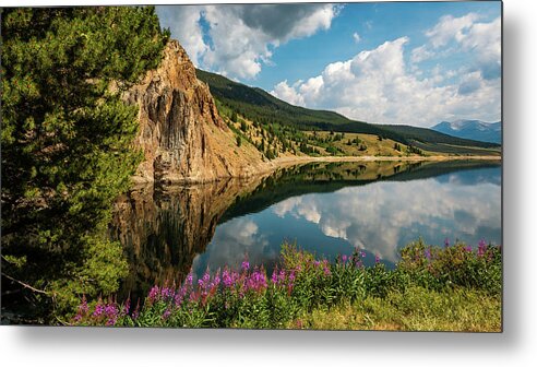 Brenda Jacobs Fine Art Metal Print featuring the photograph Taylor Reservoir by Brenda Jacobs