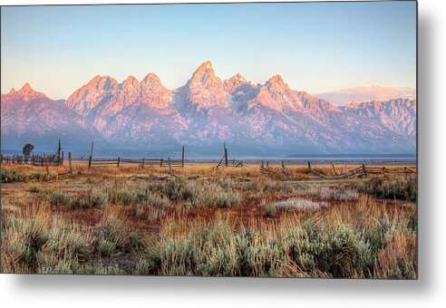 Scenics Metal Print featuring the photograph Teton Mountains by Charlene Heslop