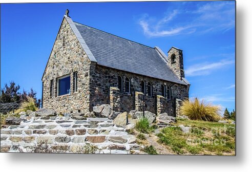 Church Metal Print featuring the photograph The Church of the Good Shepherd, New Zealand by Lyl Dil Creations