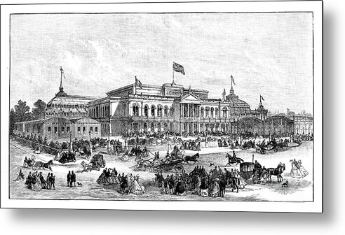 Event Metal Print featuring the drawing The International Exhibition, Dublin by Print Collector