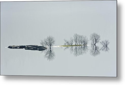 Reservoir Metal Print featuring the photograph Thirlmere Reservoir Brim Full by Dave Moorhouse