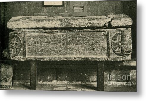 Roman Metal Print featuring the drawing Tomb Of Valerius Amandinus A Roman by Print Collector