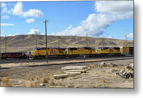 Freight Trains Metal Print featuring the photograph UP 5400 Passing Through by Jim Thompson