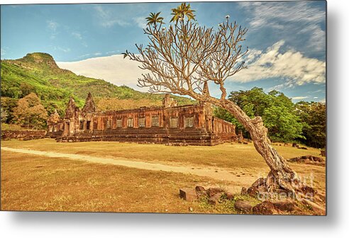 Amazing Metal Print featuring the photograph Vat Phou temple complex by MotHaiBaPhoto Prints