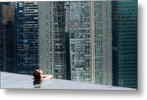 Singapore Metal Print featuring the photograph Verticality by Marc Pelissier