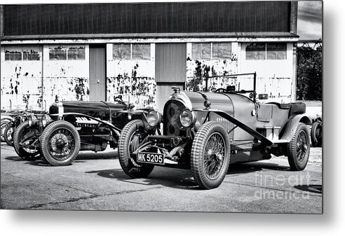 Bentley Metal Print featuring the photograph Vintage Classic Cars Panoramic by Tim Gainey