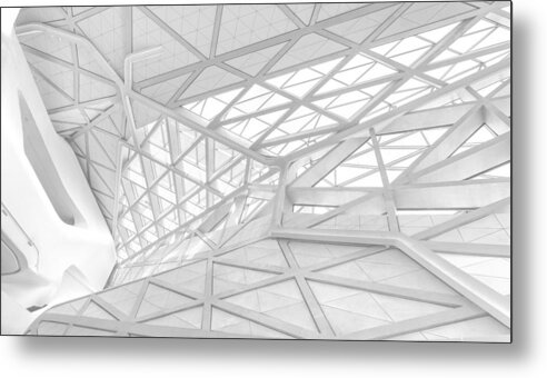 Futuristic Metal Print featuring the photograph White Web by Ben Tam