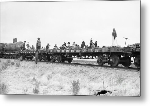 People Metal Print featuring the photograph Women Cooking On Train Car by Bettmann