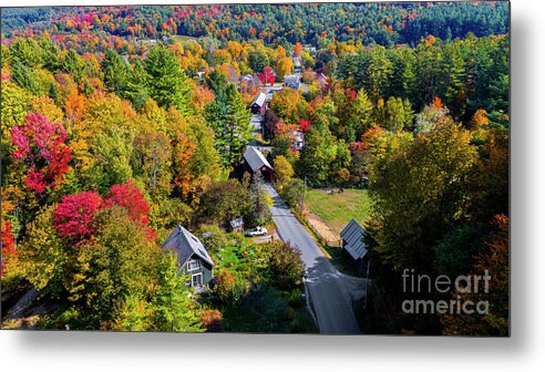 Autumn Metal Print featuring the photograph Autumn in Northfield Falls Vermont #2 by New England Photography