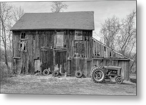 Barn Farm Metal Print featuring the photograph Barn on the Canal by David Letts