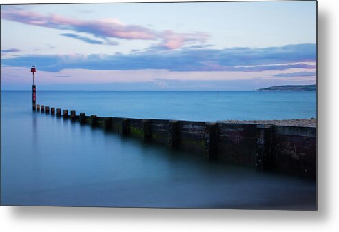 Bournemouth Metal Print featuring the photograph Bournemouth beach at Sunset #1 by Ian Middleton