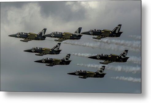 Airplane Metal Print featuring the photograph Breitling Jets by Carolyn Hutchins