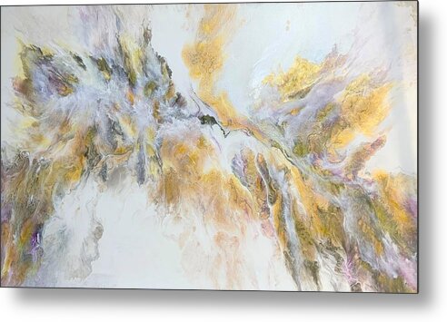Abstract Metal Print featuring the painting Memory by Soraya Silvestri