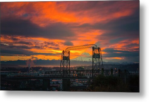 Tacoma Metal Print featuring the photograph 11th St. Bridge by Ryan Manuel
