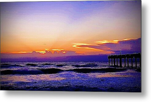 St Augustine Beach Florida John Anderson Metal Print featuring the photograph Sunrise #2 by John Anderson