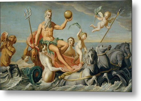 Figurative Metal Print featuring the painting The Return of Neptune #3 by John Singleton Copley
