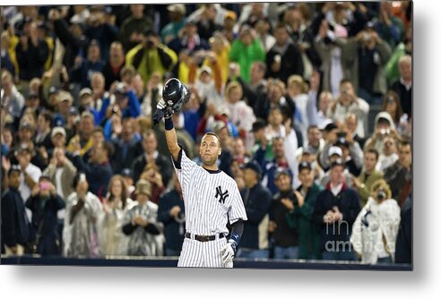 People Metal Print featuring the photograph Lou Gehrig and Derek Jeter #5 by Icon Sports Wire