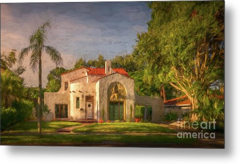 625 W Venice Ave Metal Print featuring the photograph 625 W Venice Ave, Venice, FL, Painterly by Liesl Walsh