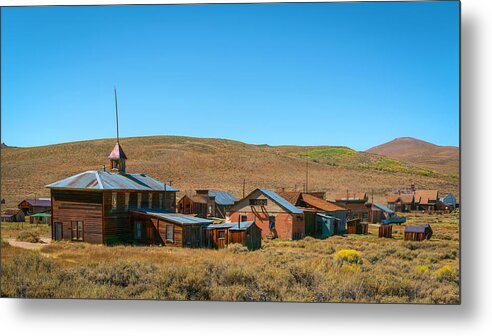 Bodie Metal Print featuring the photograph A Crisp Fall Day in Bodie CA by Lindsay Thomson