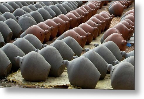 Pottery Metal Print featuring the photograph A Potter's Work by Leslie Struxness