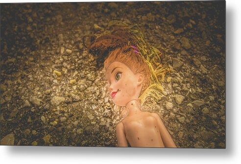  Metal Print featuring the digital art Abandoned Baby Doll by Ken Sexton