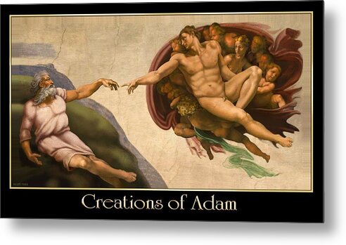 Creation Metal Print featuring the digital art Creations of Adam by Scott Ross