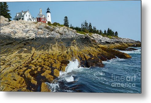 Pemaquid Point Lighthouse Metal Print featuring the photograph Along the Maine Coast by Steve Brown